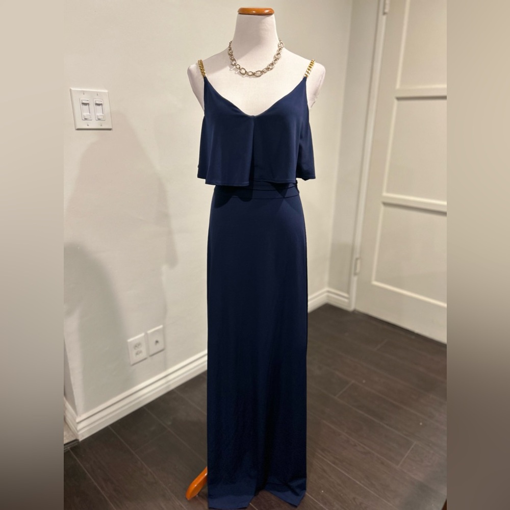 Michael Kors NWT XL Navy with Gold toned Shoulder Strap Maxi